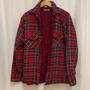 Lined cotton plaid button down